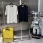 Gucci Women GG Cotton Jersey T-Shirt Off White Heavy Cities Embroidery Crewneck Short Sleeves Oversize Fit - Imagen 7