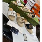 Gucci Unisex GG Interlocking G Cut-Out Slide Sandal Black Leather Low 3 CM Heel – Image 8