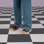 Gucci Unisex GG Interlocking G Cut-Out Slide Sandal Black Leather Low 3 CM Heel – Image 9