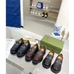 Gucci Unisex GG Lug Loafer Black GG Leather Horsebit Rubber Sole 1.5 CM Heel Height - Imagen 10