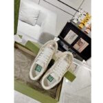 Gucci Unisex GG MAC80 Sneaker Metallic Gold Leather Interlocking G Embroidery Round Toe Rubber Flat - Bild 5