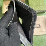 Gucci Unisex GG Marmont Card Case Wallet Metallic Silver Leather Double G – Image 9