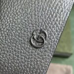 Gucci Unisex GG Marmont Card Case Wallet Metallic Silver Leather Double G – Image 10