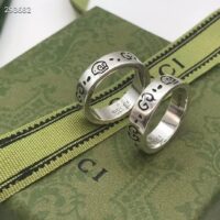 Gucci Unisex GucciGhost Ring Silver Two Cultures Past Present 925 Sterling Silver (4)