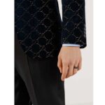 Gucci Unisex Icon Ring Yellow Gold Interlocking G 18k Yellow Gold Black Synthetic Corundum - Imagen 8