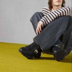 Gucci Unisex Interlocking G Rhyton Sneakers Black Leather White Cut-Out Rubber Sole - Image 12