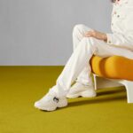 Gucci Unisex Interlocking G Rhyton Sneakers Ivory Leather Navy Cut-Out Rubber Sole - Bild 11