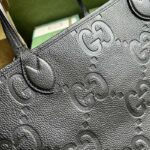 Gucci Unisex Jumbo GG Large Tote Bag Black Jumbo GG Leather - Image 8
