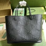 Gucci Unisex Jumbo GG Large Tote Bag Black Jumbo GG Leather - Image 2