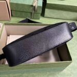 Gucci Unisex Jumbo GG Messenger Bag Black Canvas Leather Zip Closure – Image 7