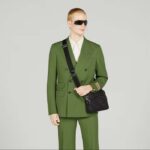 Gucci Unisex Jumbo GG Messenger Bag Black Canvas Leather Zip Closure – Image 11