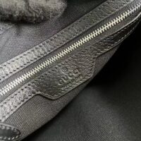 Gucci Unisex Jumbo GG Messenger Bag Black Canvas Leather Zip Closure (4)