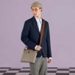 Gucci Unisex Messenger Bag Brown Leather Interlocking G Beige Ebony GG Supreme Canvas - Bild 11