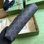 Gucci Unisex Messenger Bag Interlocking G Black Leather GG Supreme Canvas Zip Closure - Bild 4