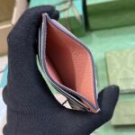 Gucci Unisex Ophidia GG Card Case Wallet Pink Canvas Leather Double G Four Card Slots - Image 8