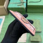 Gucci Unisex Ophidia GG Card Case Wallet Pink Canvas Leather Double G Four Card Slots - Image 7