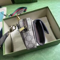 Gucci Unisex Ophidia GG Mini Bag Double G Beige Ebony GG Supreme Canvas (1)
