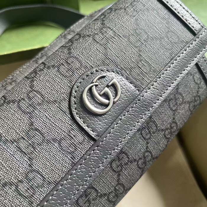 Gucci Unisex Ophidia GG Mini Bag Grey Black GG Supreme Canvas Double G (5)