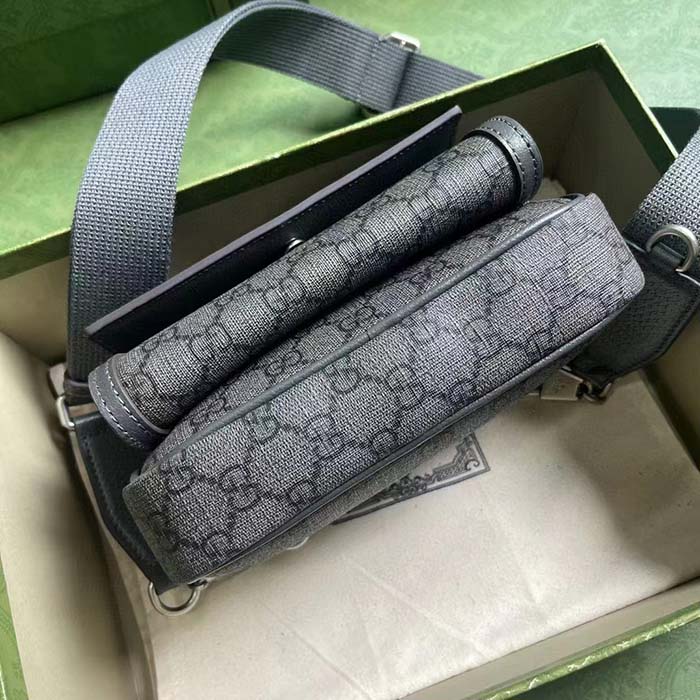 Gucci Unisex Ophidia GG Mini Bag Grey Black GG Supreme Canvas Double G (8)