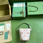 Gucci Unisex Printed Bucket Bag GG The Jetsons Print Pink Blue Supreme Canvas - Image 10