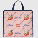 Sac fourre-tout unisexe imprimé Gucci GG The Jetsons en toile Supreme rose et bleu