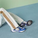 Gucci Unisex Run Sneaker Blue Black Suede Interlocking G Bi-Color Rubbe Low Heel - Image 11