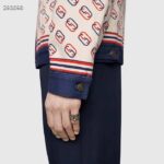 Gucci Unisex Silver Ring Double G Bi-Color 925 Sterling Silver Textured Snake-Shaped Trim – Image 7