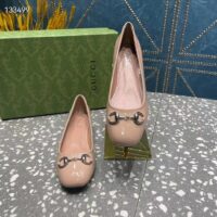 Gucci Women Ballet Flat Horsebit Light Pink Leather Low 2.5 cm Heel (11)