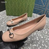 Gucci Women Ballet Flat Horsebit Light Pink Leather Low 2.5 cm Heel (11)