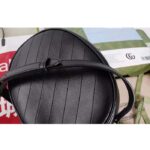 Gucci Women GG Blondie Mini Shoulder Bag Black Leather Round Interlocking G Patch - Imagen 6