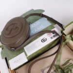 Gucci Women GG Blondie Mini Shoulder Bag Brown Leather Round Interlocking G Patch – Image 6