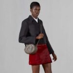 Gucci Women GG Blondie Mini Shoulder Bag Brown Leather Round Interlocking G Patch – Image 11