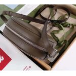 Gucci Women GG Blondie Mini Shoulder Bag Brown Leather Round Interlocking G Patch – Image 9