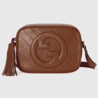 Gucci Women GG Blondie Small Shoulder Bag Cuir Leather Round Interlocking G (11)