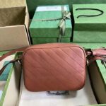 Gucci Women GG Blondie Small Shoulder Bag Cuir Leather Round Interlocking G - Imagen 3