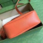 Gucci Women GG Blondie Small Shoulder Bag Orange Leather Round Interlocking G - Bild 4
