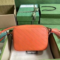 Gucci Women GG Blondie Small Shoulder Bag Orange Leather Round Interlocking G (2)