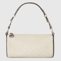 Gucci Women GG Blondie Small Shoulder Bag Round Interlocking G White Leather