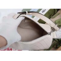 Gucci Women GG Blondie Small Shoulder Bag Round Interlocking G White Leather (5)