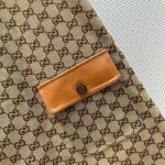 Gucci Women GG Canvas Dress Brown Beige Leather Unlined Crewneck Sleeveless - immagine 5