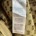 Gucci Women GG Canvas Dress Brown Beige Leather Unlined Crewneck Sleeveless - immagine 9