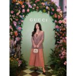 Gucci Women GG Cotton Canvas Pant Light Pink Brown Unlined Fitted Waistband Two Back Pockets - Image 9