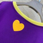 Gucci Men GG Cotton Jersey Cropped T-Shirt Violet Medium Heart Patch Crewneck Short Sleeves - Image 6