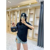 Gucci Women GG Cotton Jersey T-Shirt Black Heavy Cities Embroidery Crewneck Short Sleeves Oversize Fit (12)