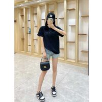 Gucci Women GG Cotton Jersey T-Shirt Black Heavy Cities Embroidery Crewneck Short Sleeves Oversize Fit (12)