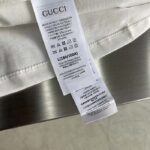 Gucci Men GG Cotton Jersey T-Shirt Embroidery Off White Crewneck Short Sleeves - Image 9