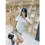Gucci Women GG Cotton Jersey T-Shirt Off White Heavy Cities Embroidery Crewneck Short Sleeves Oversize Fit - Imagen 13
