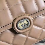 Gucci Women GG Deco Mini Shoulder Bag Rose Beige Quilted Leather Interlocking G – Image 8