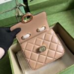 Gucci Women GG Deco Mini Shoulder Bag Rose Beige Quilted Leather Interlocking G – Image 7