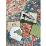 Gucci Women GG Double G Ballet Flat Black Glitter Leather Square Toe 1.5 CM Heel – Bild 5